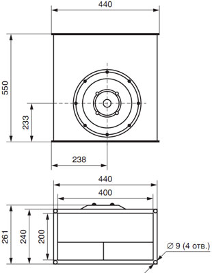 Вентилятор канальный ВКП-40-20-4D