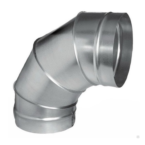 Отвод 90º круглый (оц. сталь) (160  мм) Отвод 90º круглый (оц. сталь) (160  мм)