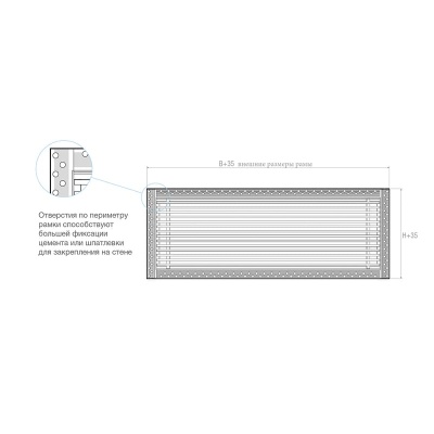 Вентиляционная решетка Brofer FUTURE 10AN (400x150 мм) Вентиляционная решетка Brofer FUTURE 10AN (400x150 мм)