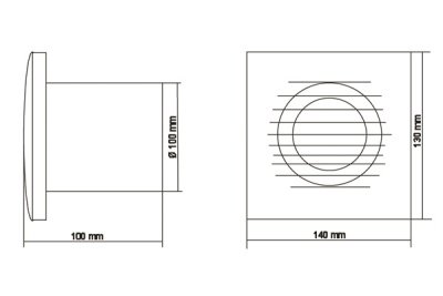 Накладной вентилятор Europlast Т100 T (таймер)